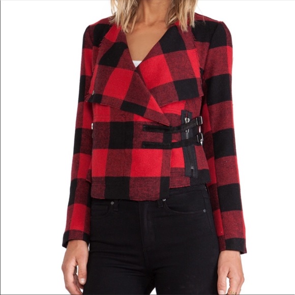 BB Dakota Jackets & Blazers - BB Dakota Plaid flannel red and Black jacket